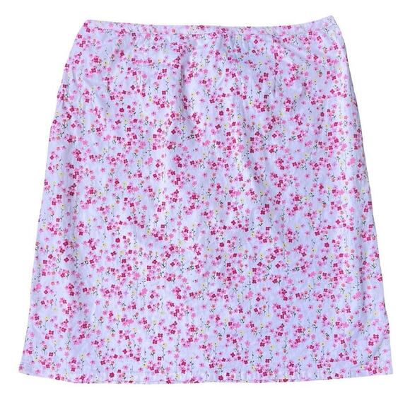 No Boundaries Vintage Y2K Pink Floral Skirt – Juniors L Tag / Fits Women Medium - Picture 2 of 12